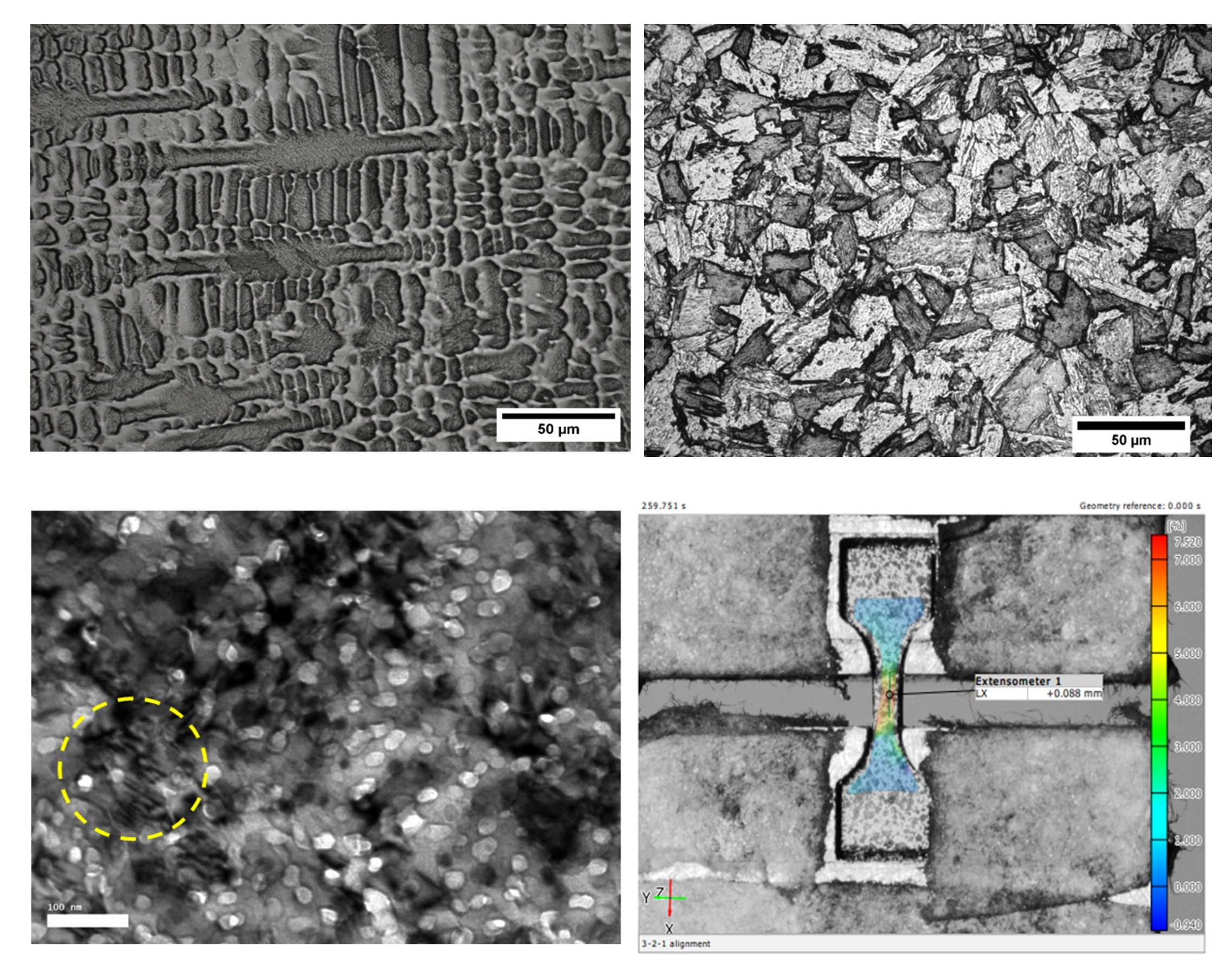 Microstructure characterization and DIC strain mapping — current research